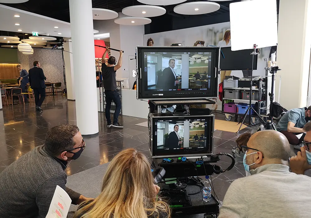Behind the scene shot from a set